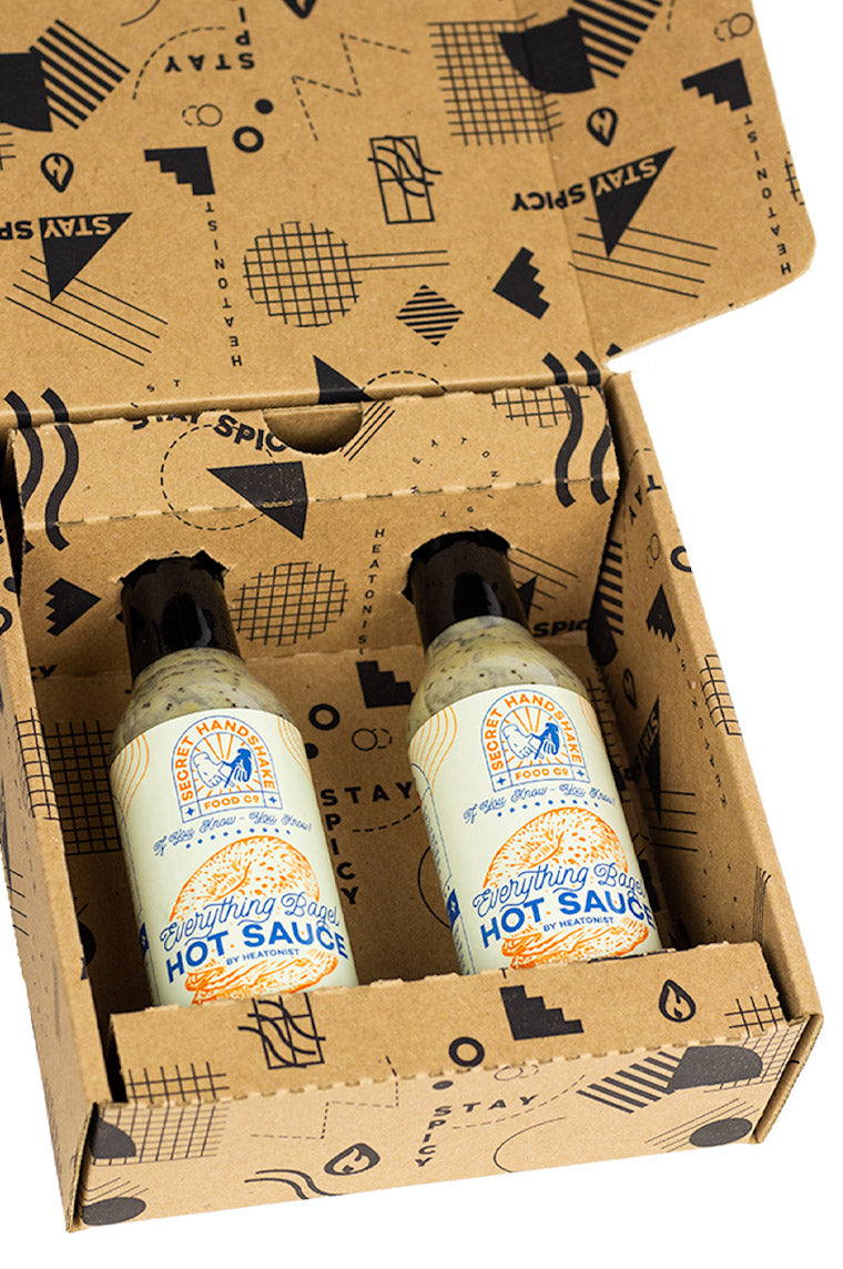 Secret Handshake Food Co Everything Bagel Hot Sauce 2-Pack J8