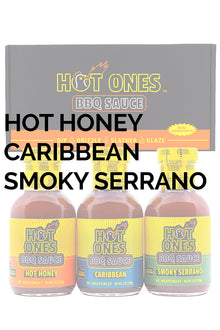 Hot Ones BBQ Trio Pack (Hot Honey / Caribbean / Smoked Serrano) S4